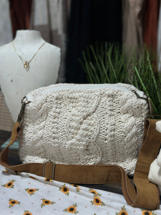 Cable Knit Cozy Crossbody