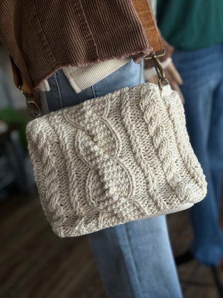 Cable Knit Cozy Crossbody