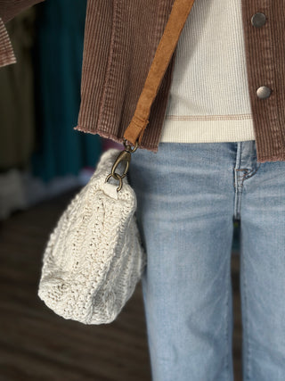 Cable Knit Cozy Crossbody